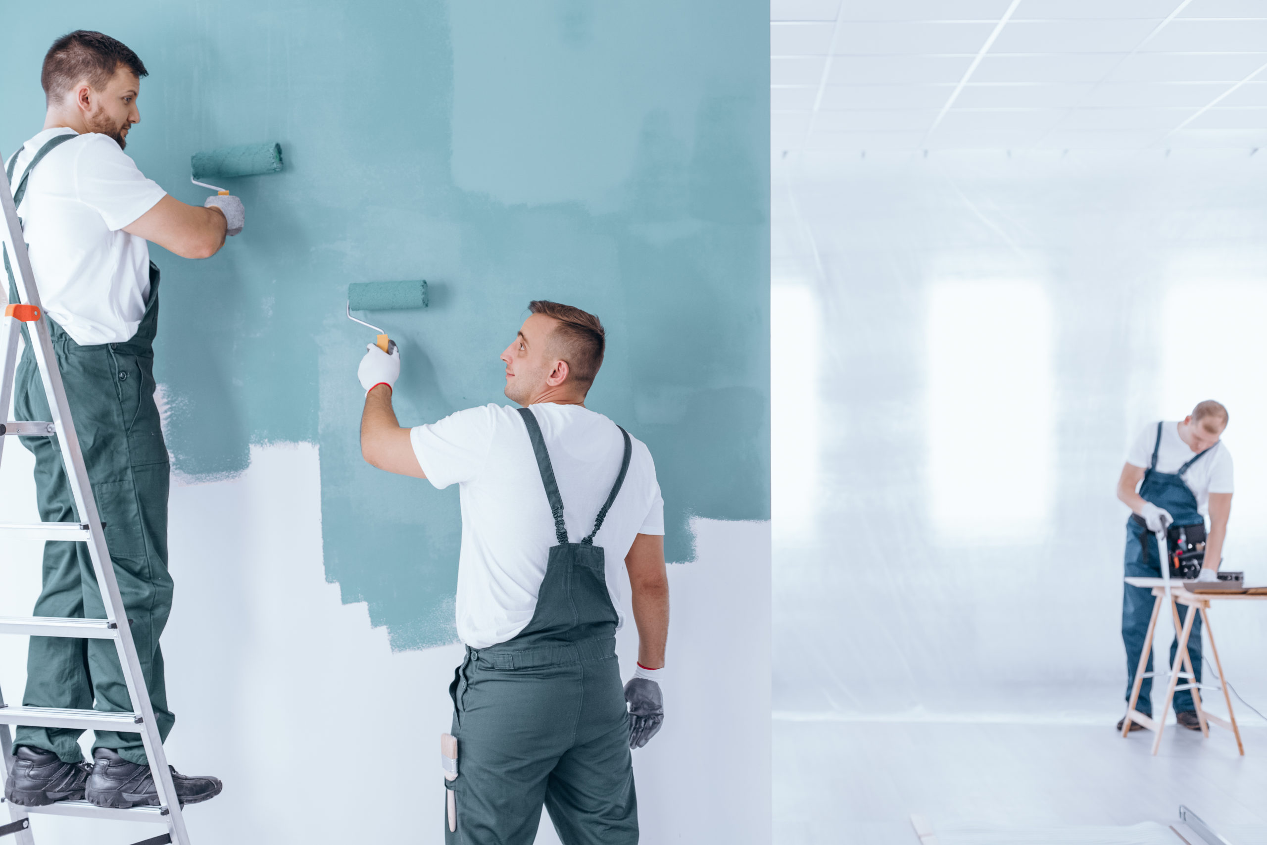 men remodeling a home