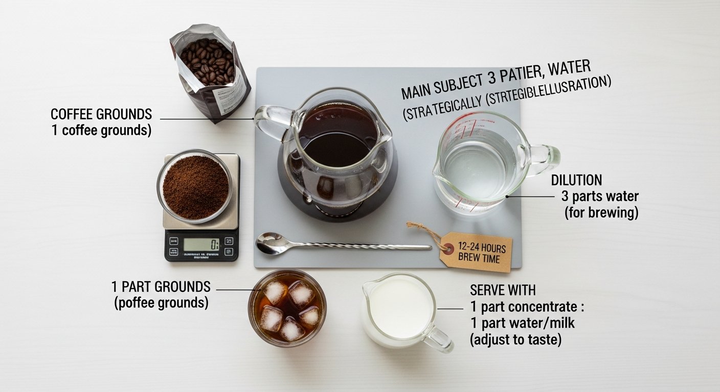 cold brew coffee ratio - inline-4 illustration