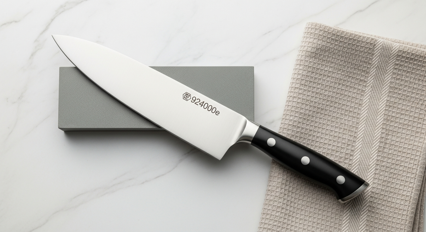 Hands demonstrating the claw grip while dicing an onion on a wooden cutting board, showing precise knife techniques.