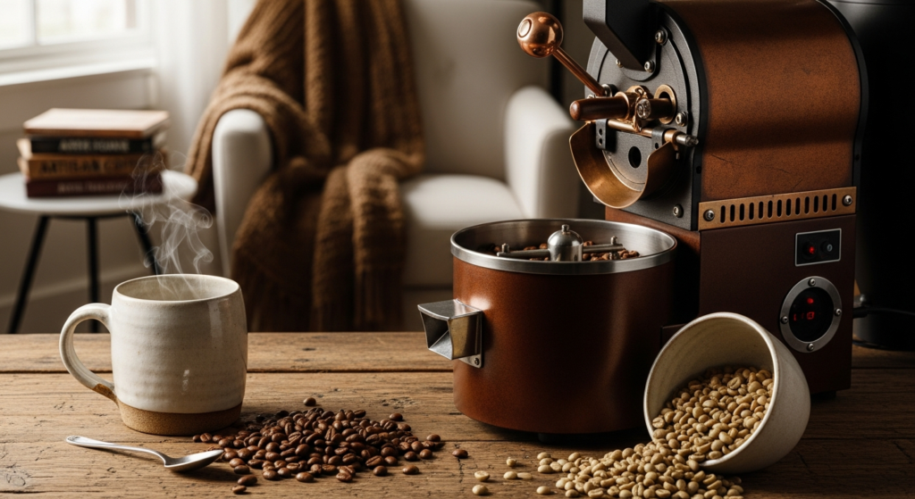 roasting coffee beans at home