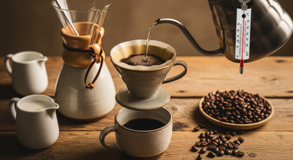 pour over water temperature guide