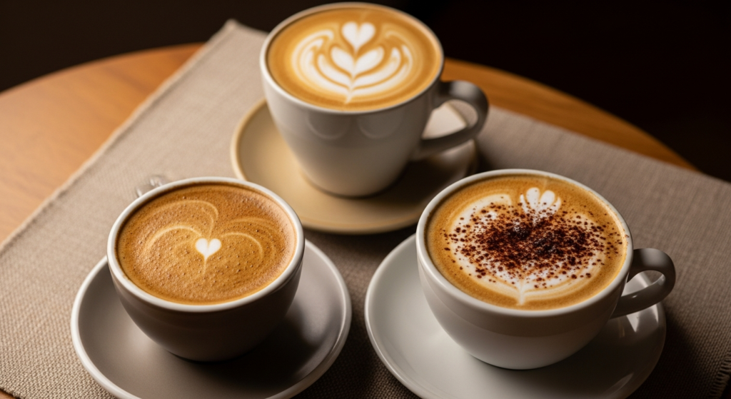 flat white latte cappuccino differences