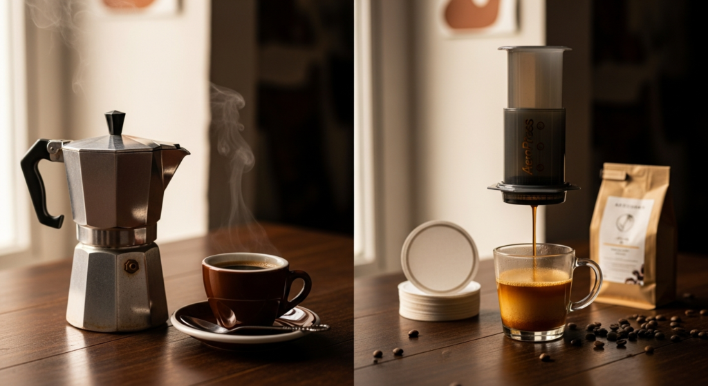 moka pot vs aeropress guide