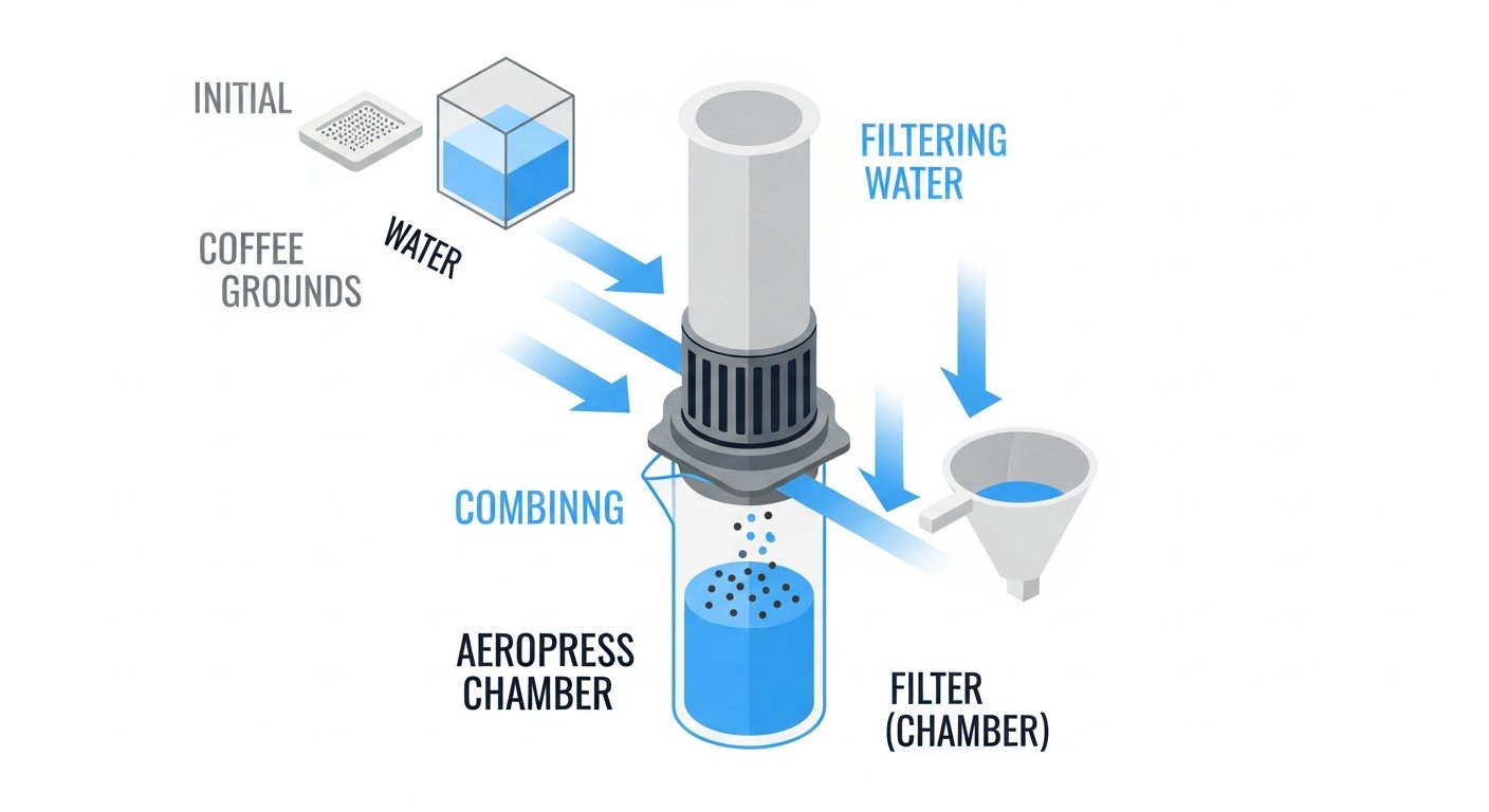 aeropress guide - infographic 4 illustration