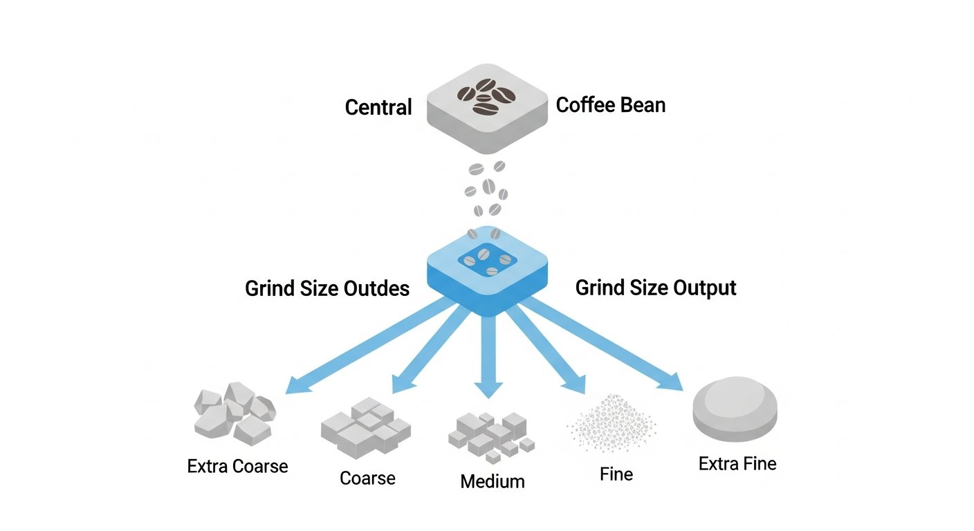 coffee grind size guide - infographic 4 illustration