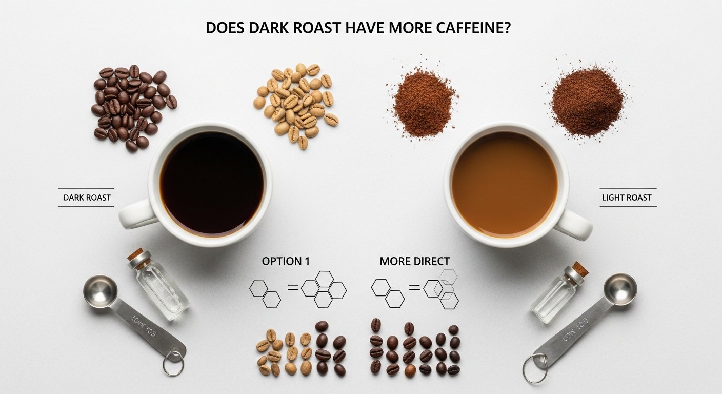 does dark roast have more caffeine - photo 2 illustration