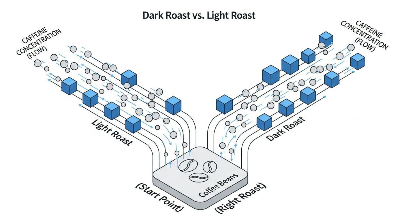 does dark roast have more caffeine - infographic 4 illustration