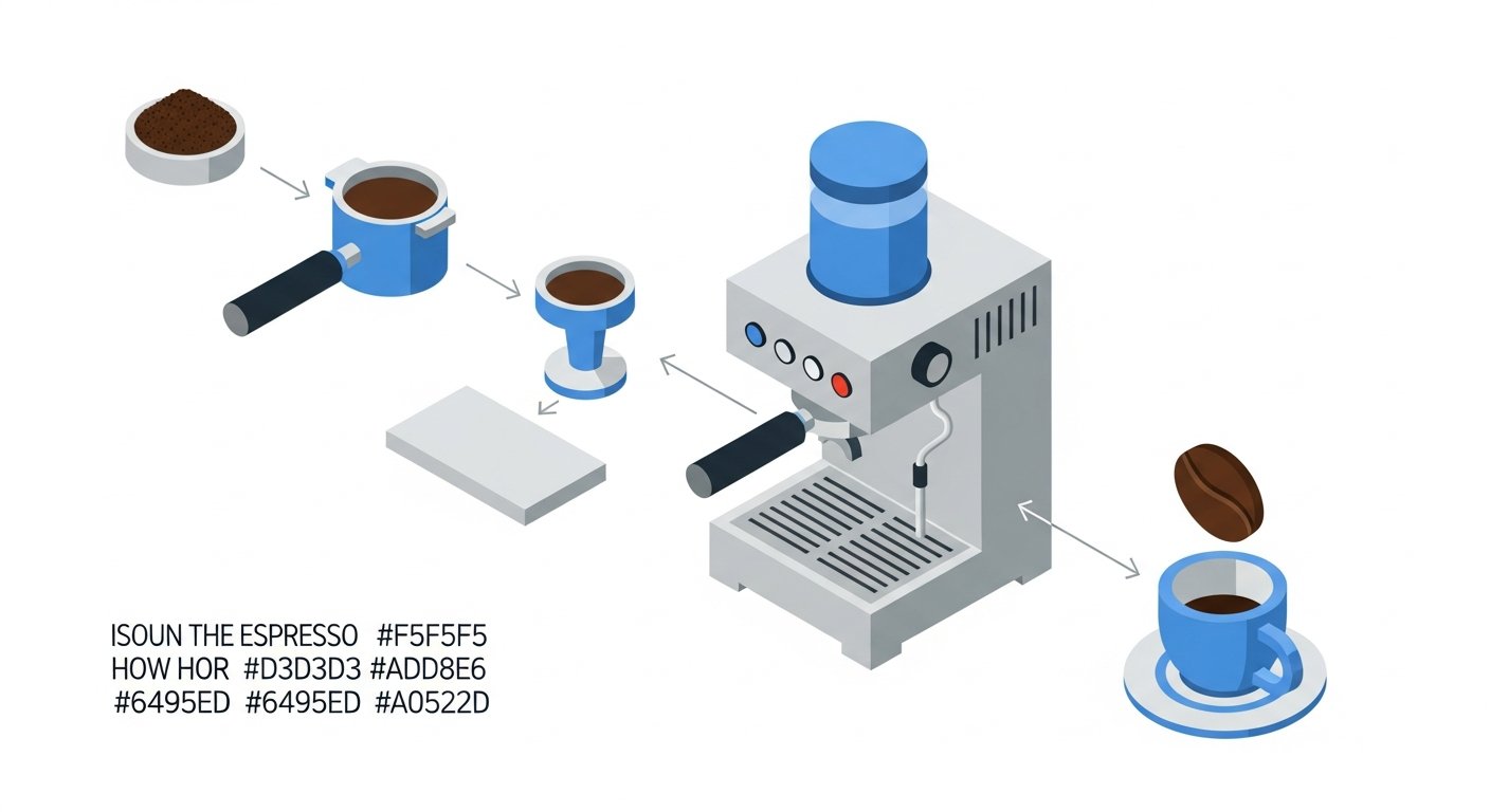 how to make espresso at home - infographic 4 illustration