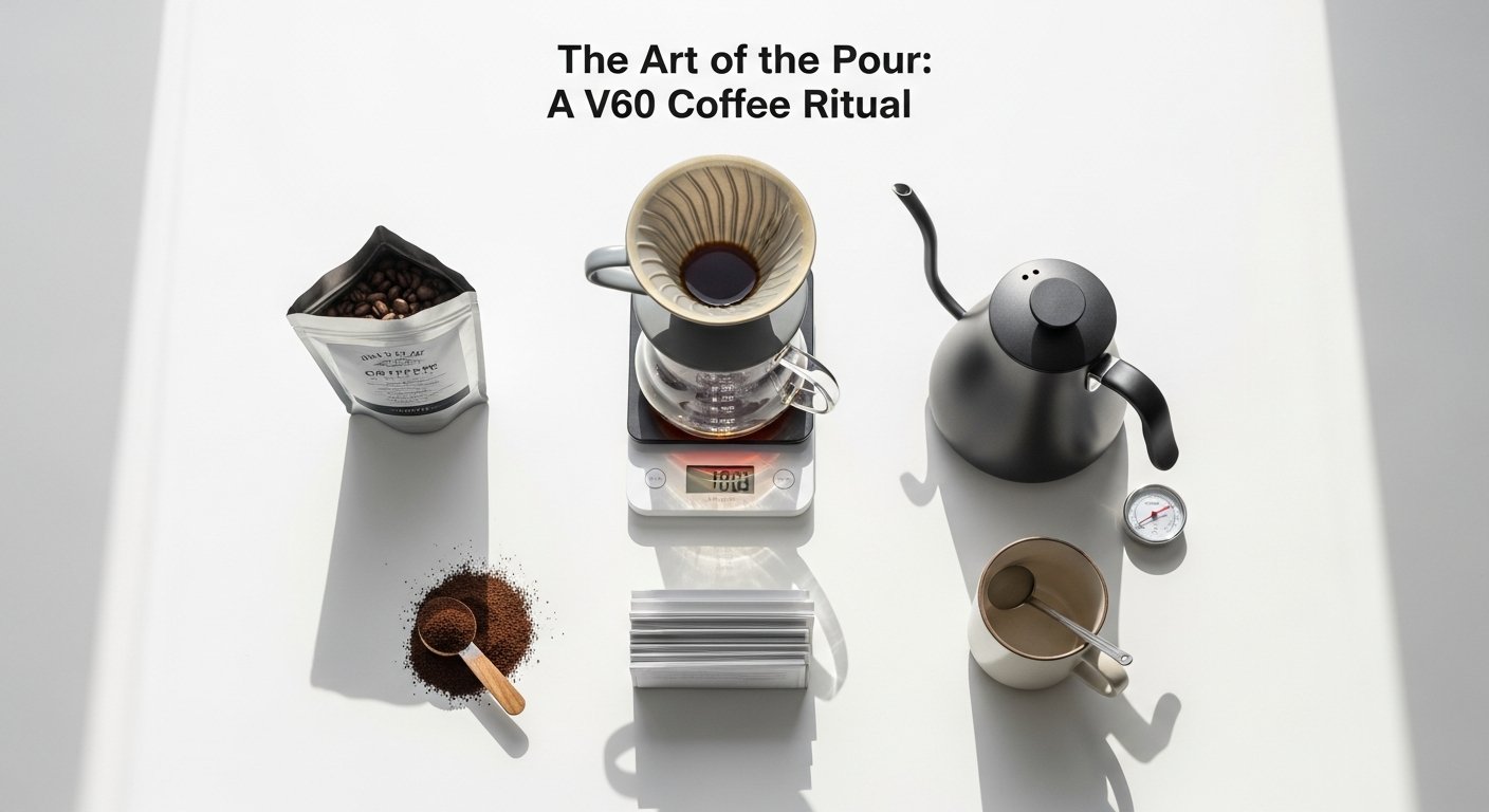 how to make v60 coffee - photo 2 illustration
