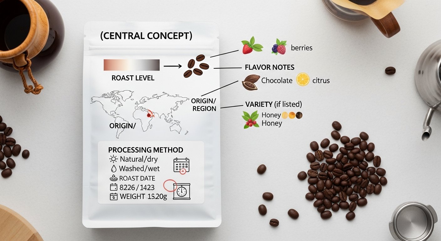 how to read a coffee bag - photo 2 illustration