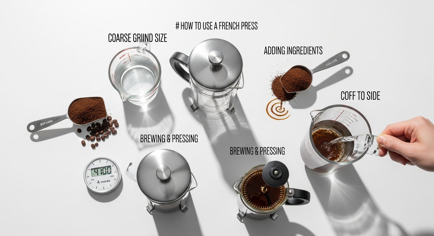 how to use a french press - photo 2 illustration