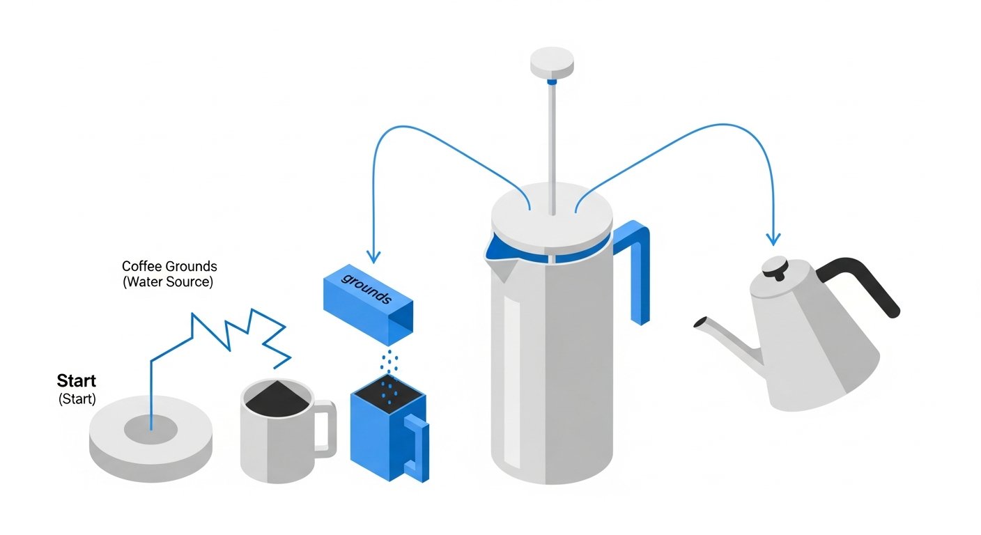 how to use a french press - infographic 4 illustration