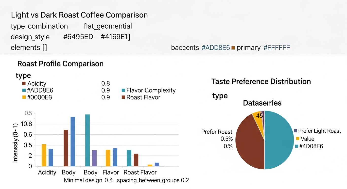 light vs dark roast coffee - chart 6 illustration