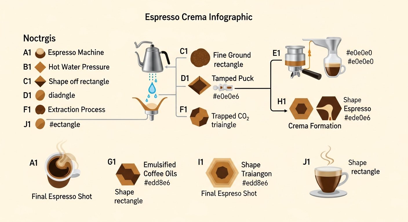 what is espresso crema - infographic 4 illustration